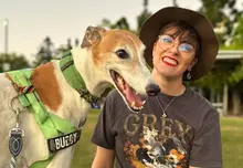 Amy McMahon and friend